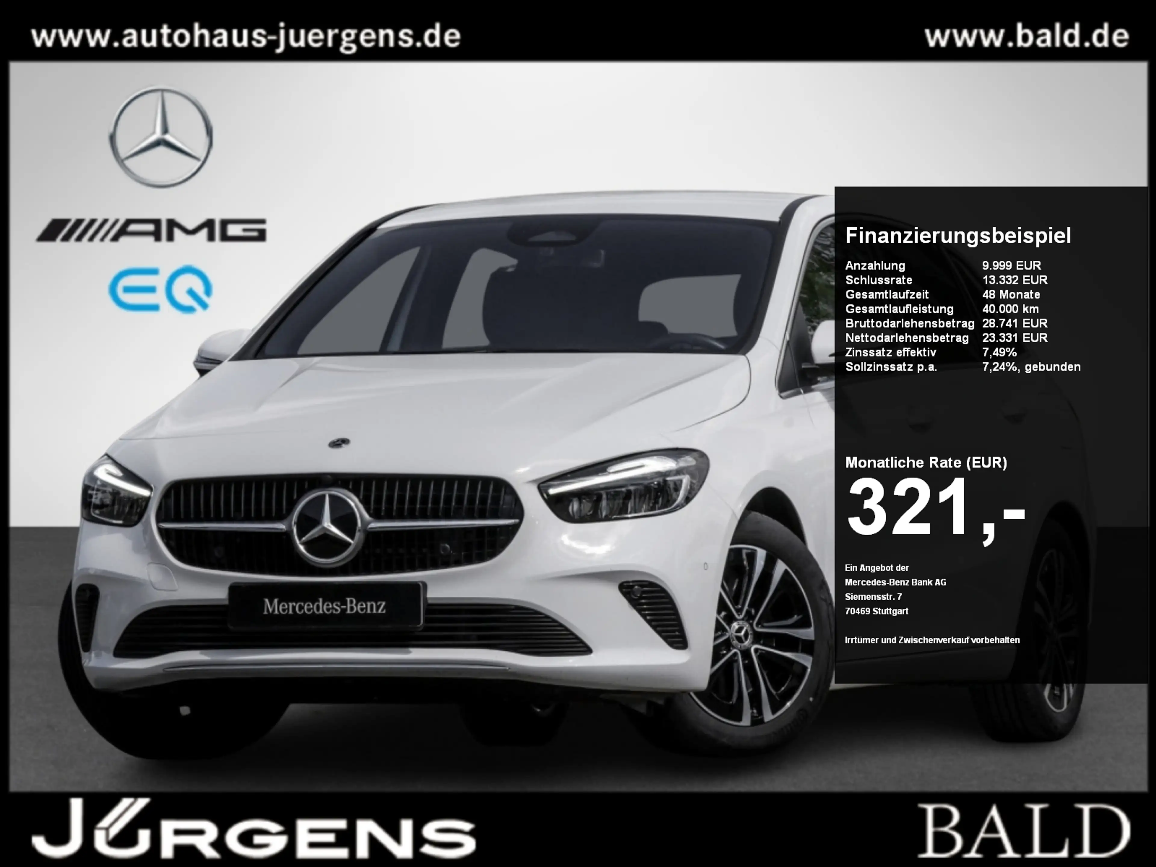 Mercedes-Benz B 220 d Progressive+AHK+Cam+LED+Navi+Totw+Wide