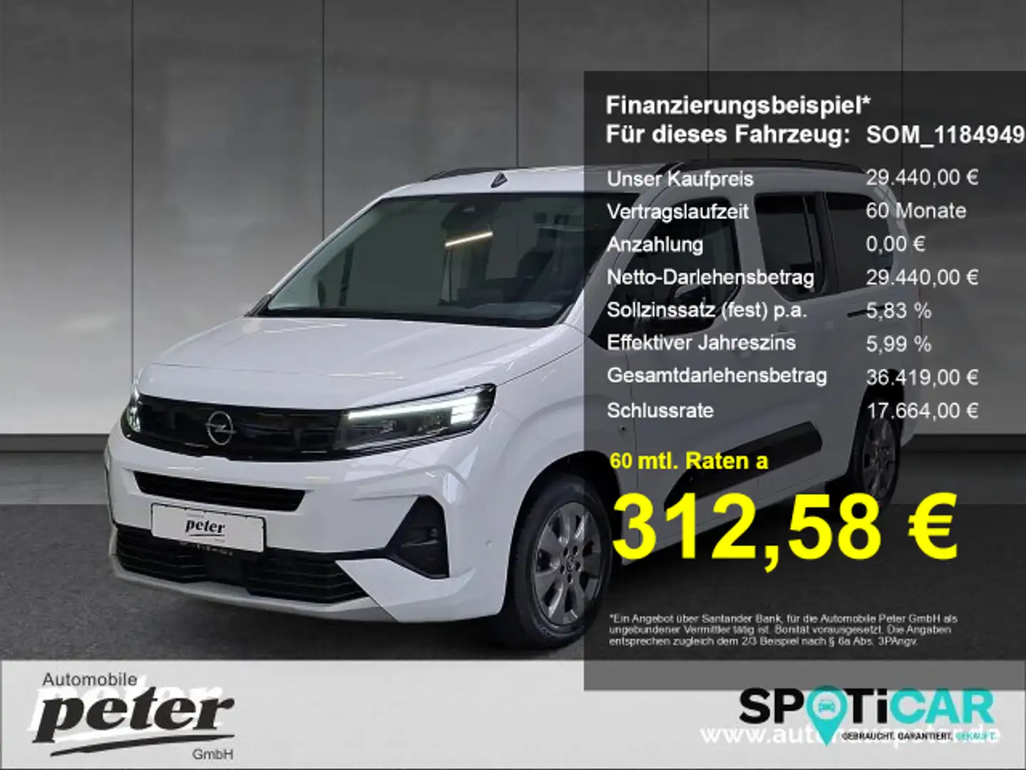 Opel Combo Life Combo 1.5 D GS XL Automatik 7-Sitzer Sitzheizung Weiß - 1