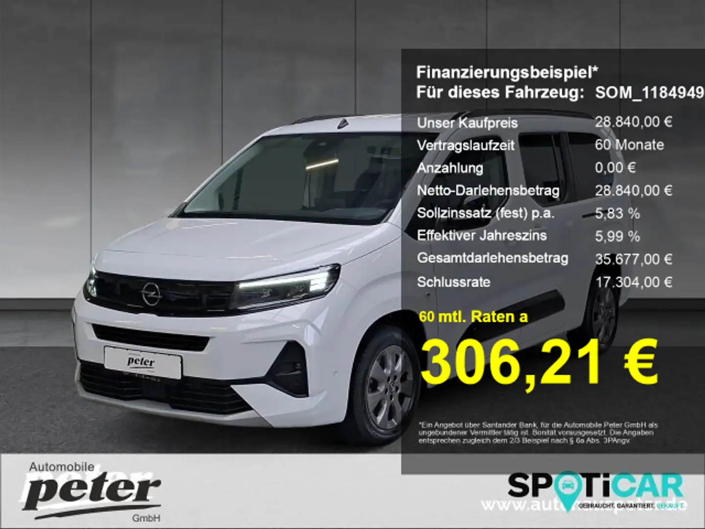 Opel Combo Life 1.5 D GS XL Automatik 7-Sitzer Sitzheizung Weiß - 1