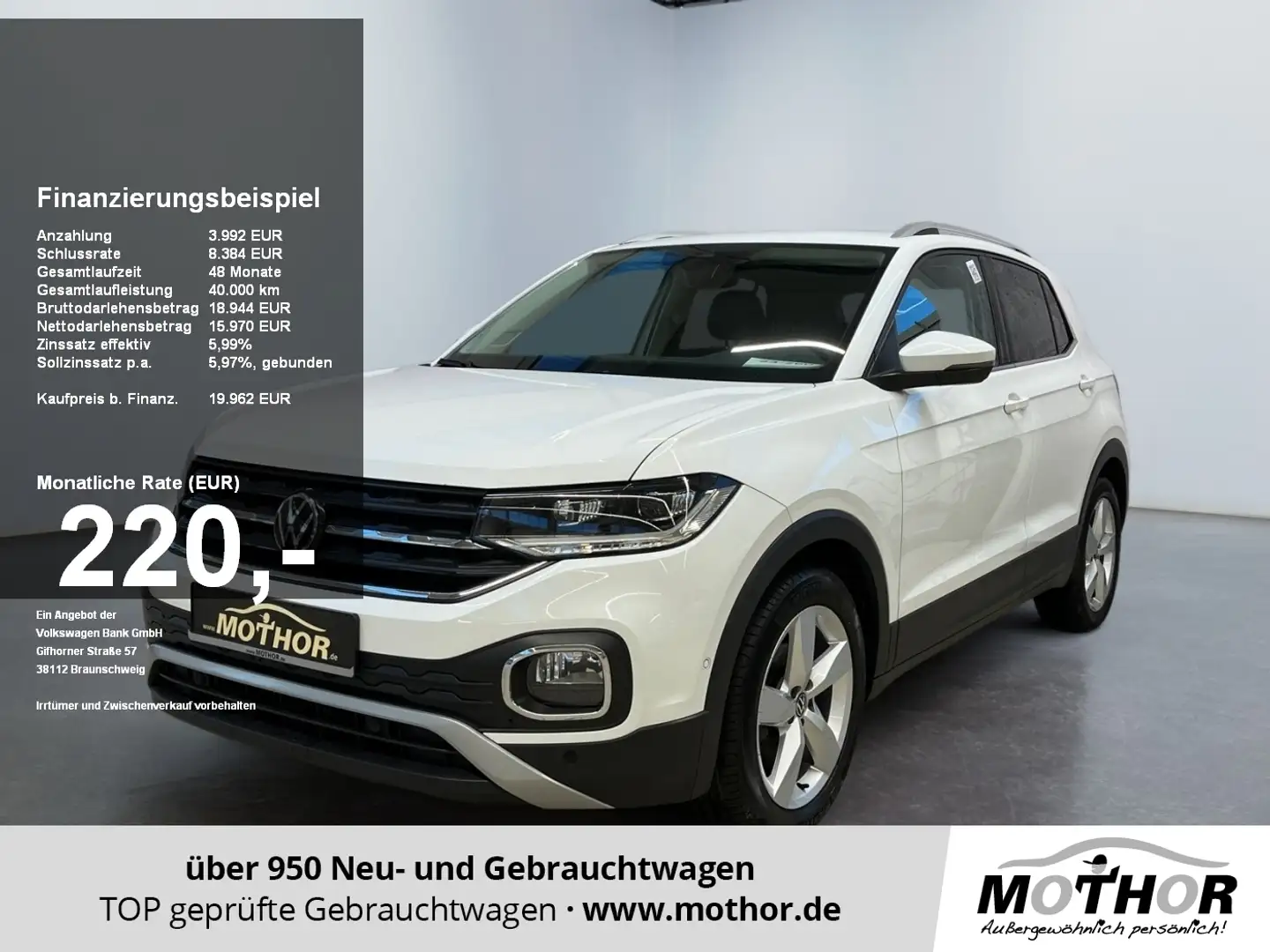 Volkswagen T-Cross Style 1.0 TSI DSG Scheinwerfer LED Weiß - 1