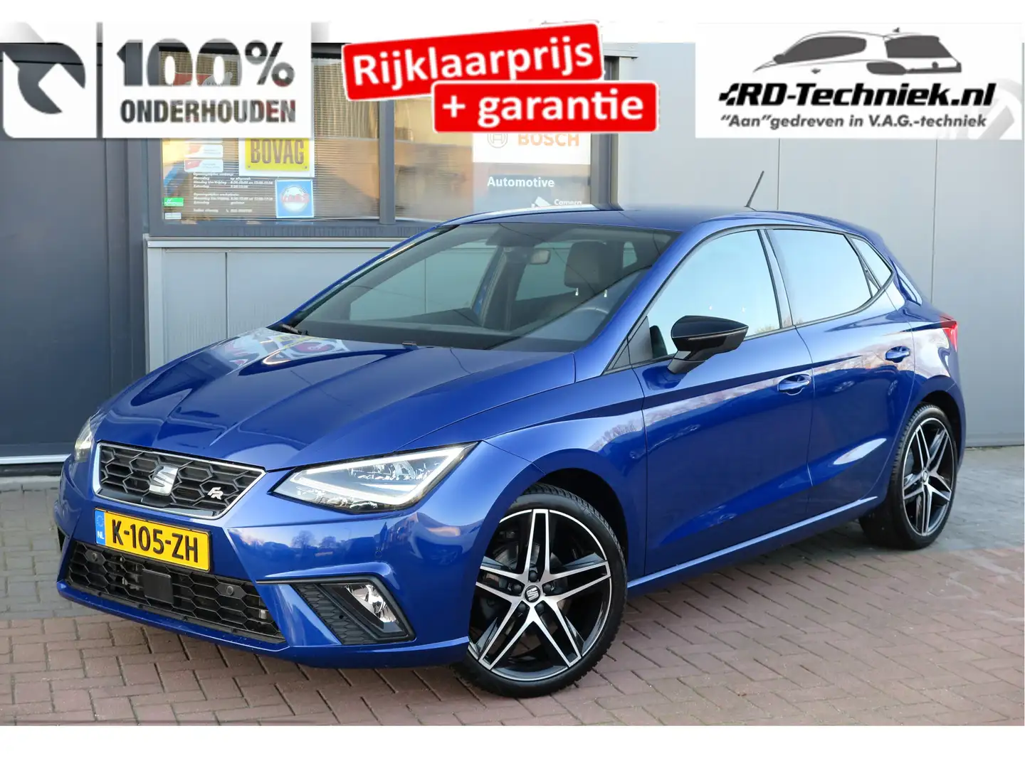 SEAT Ibiza 1.0 TSI 82kw 110pk FR Business Intense Plus Led, V Blauw - 1