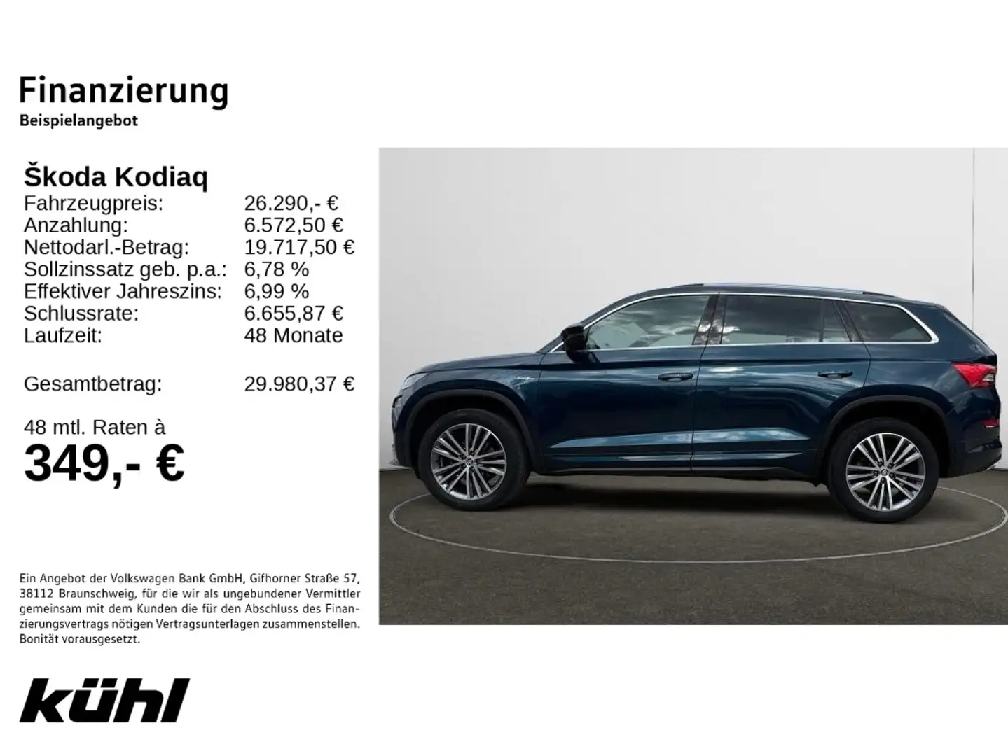 Skoda Kodiaq 1.5 TSI DSG ACT L&K Navi,AHK,Pano Bleu - 2