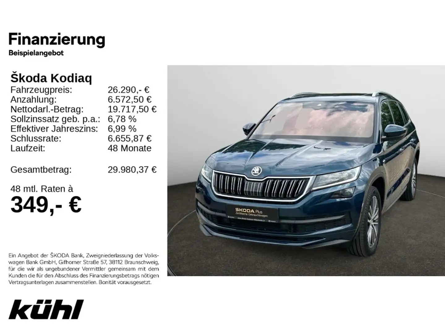 Skoda Kodiaq 1.5 TSI DSG ACT L&K Navi,AHK,Pano Bleu - 1