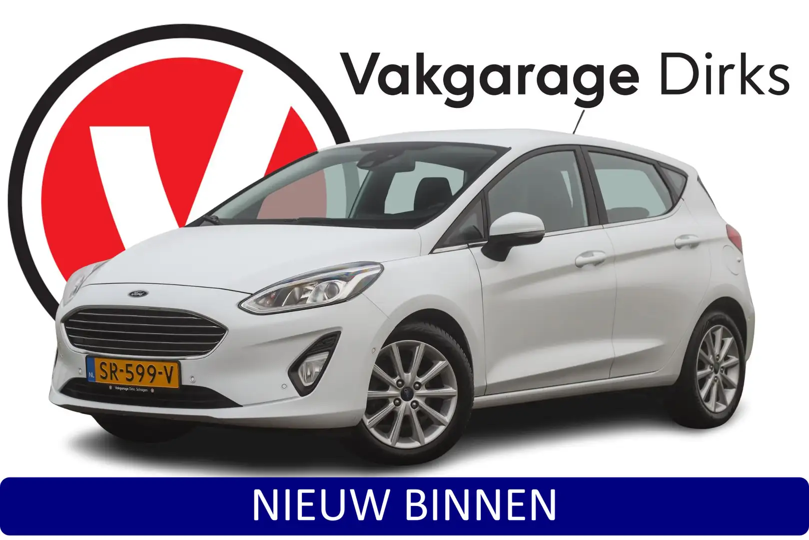Ford Fiesta 1.0 EcoBoost Aut. Titanium ✅ Carplay ✅ Navi ✅ Came Blanc - 1