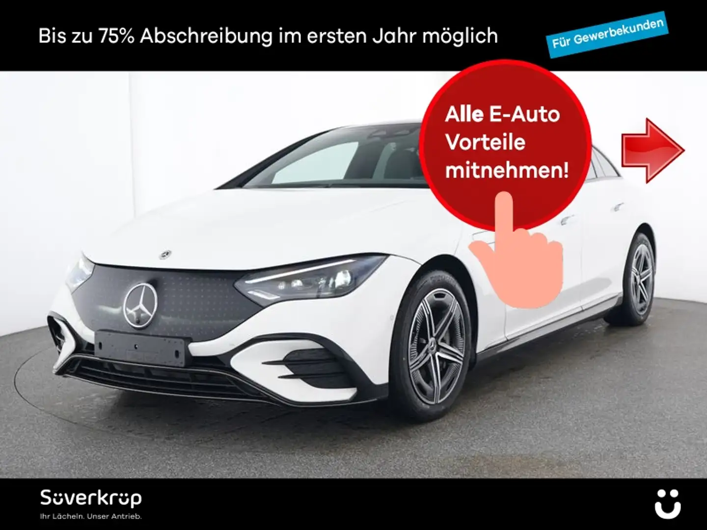 Mercedes-Benz EQE 350 + , AMG BURM NIGHT PREMIUM MEMO 360 AHK Weiß - 1