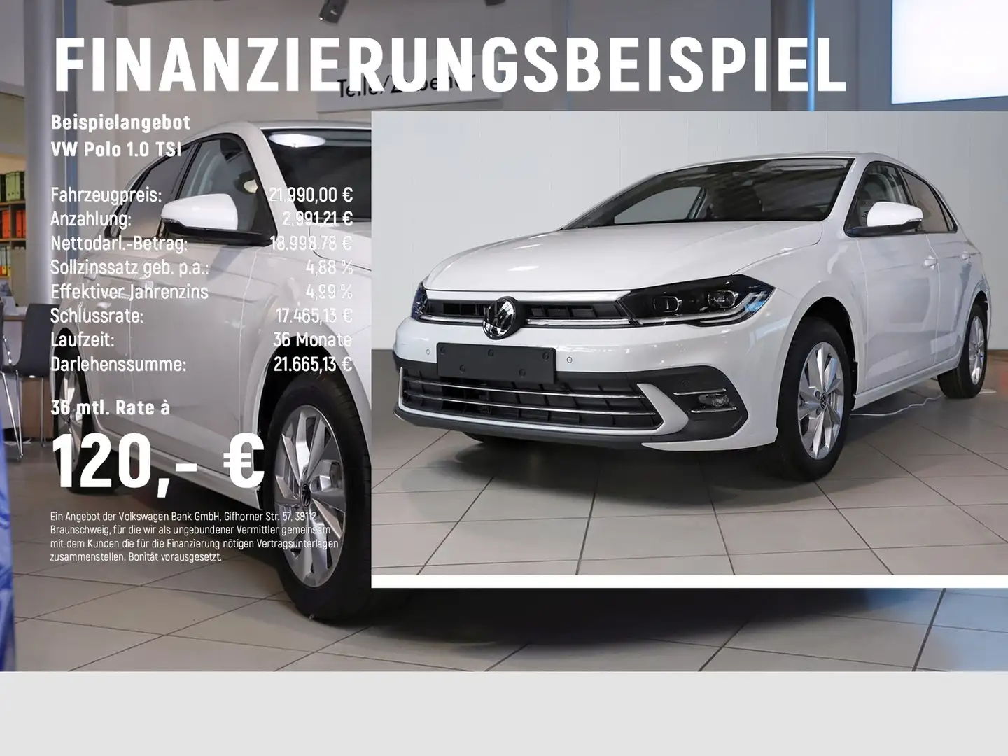 Volkswagen Polo 1.0 TSI Style UPE: 30.439,- Bianco - 2