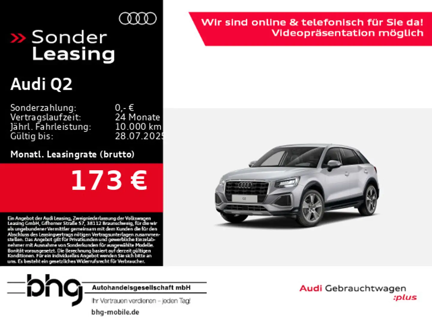 Audi Q2 30 TFSI advanced AHK Standhzg ACC Navi Virtua Silber - 1