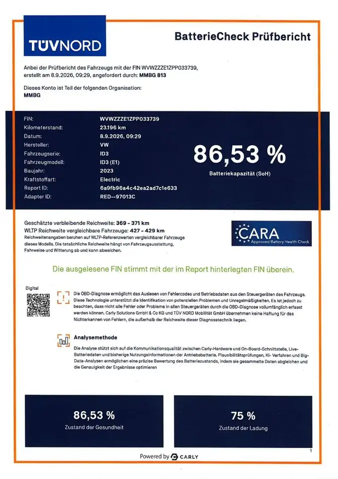 Volkswagen ID.3 Pro Performance Upgrade 87%SoH Nav ACC LM19, миниатюра 2
