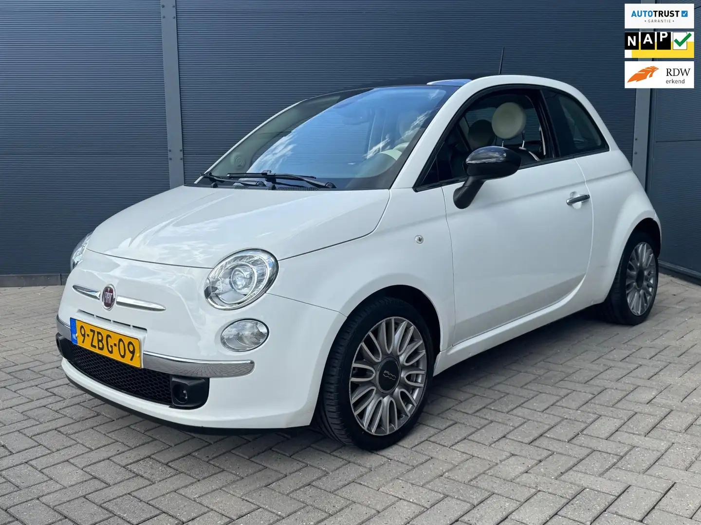 Fiat 500 0.9 TwinAir Turbo / Leer / Airco / Pano / Nap Wit - 1
