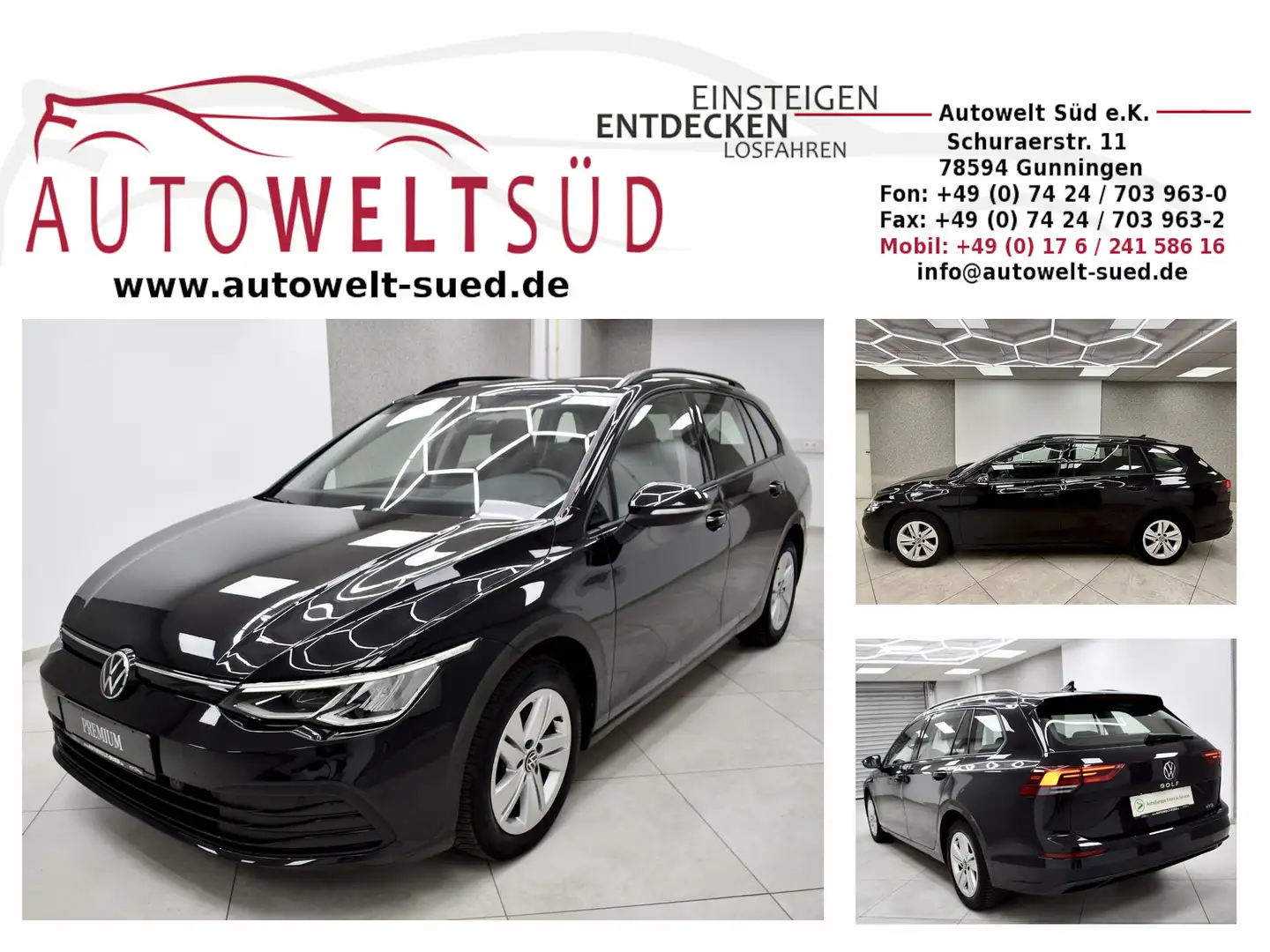 Volkswagen Golf Variant 1.5 eTSI Life Navi LED ACC AHK Business Schwarz - 1