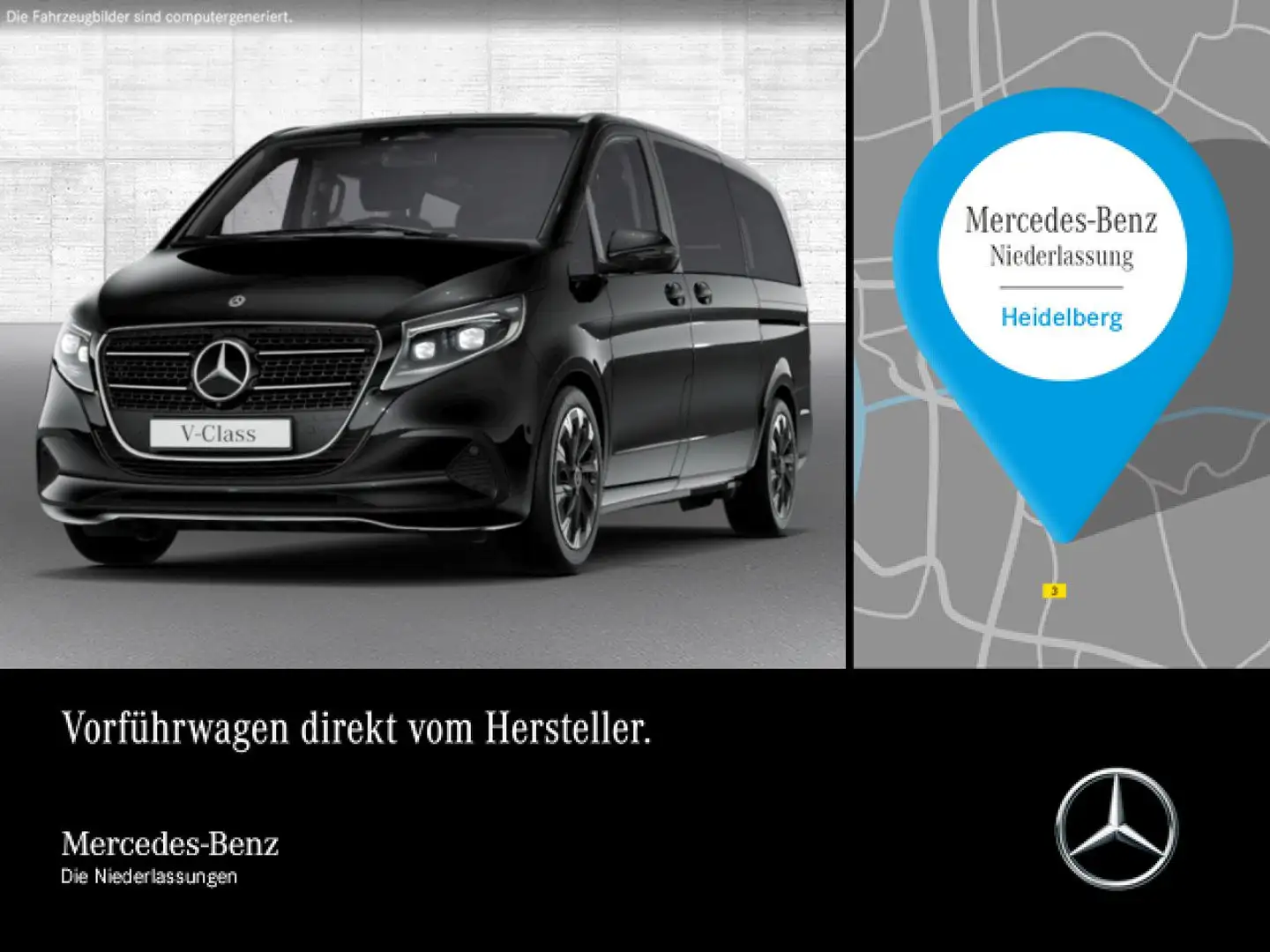 Mercedes-Benz V 250 d STYLE+9G+AHK+Navi+DIS+Klima+SitzHZ Schwarz - 1