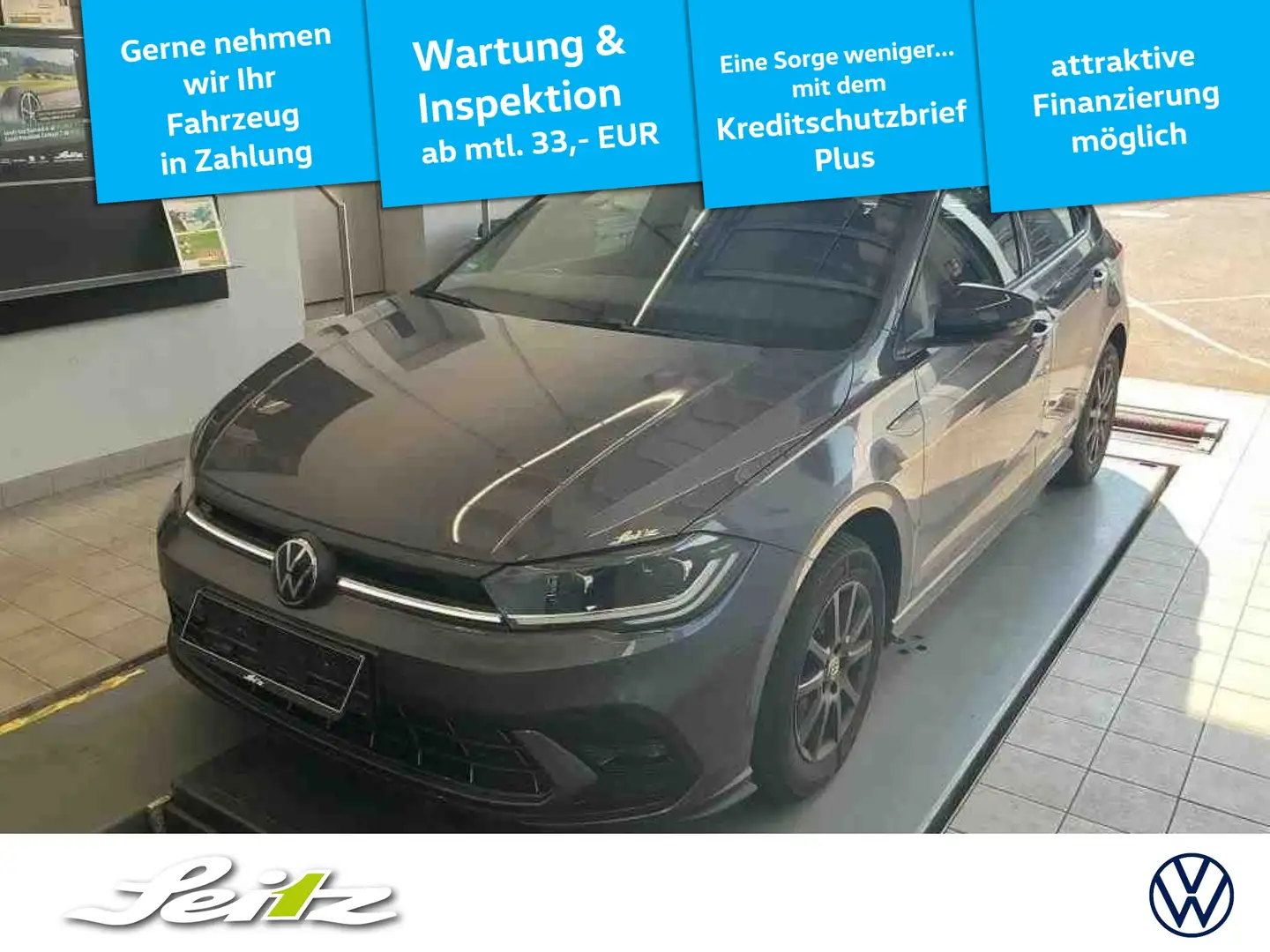 Volkswagen Polo VI 1.0 TSI R-Line *MATRIX*PDC*NAVI*SITZH* Gris - 1