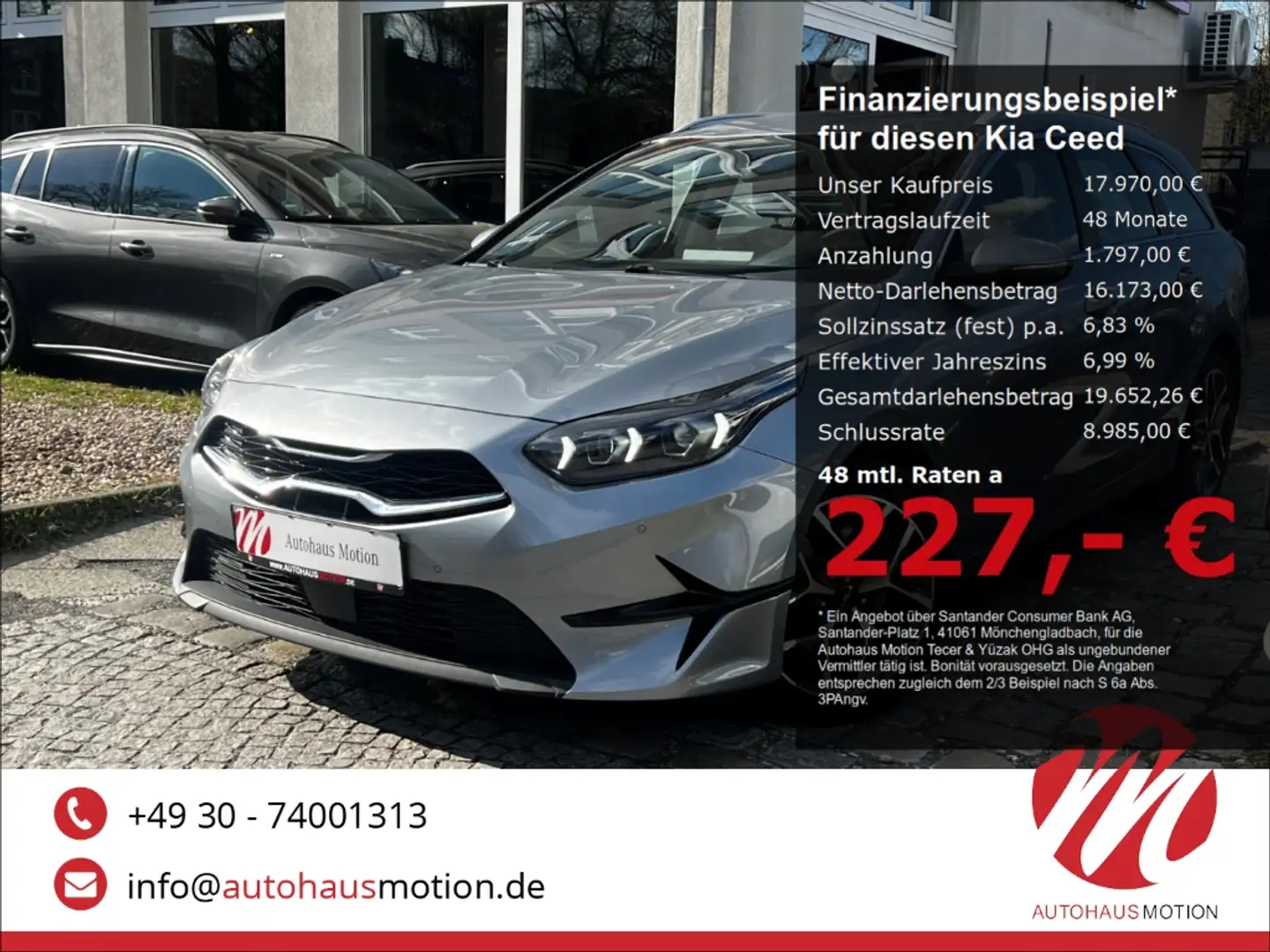 Kia Ceed / cee'd Sportswagon Spirit 1.6 CRDi LED ACC NAVI KAMERA Silber - 1