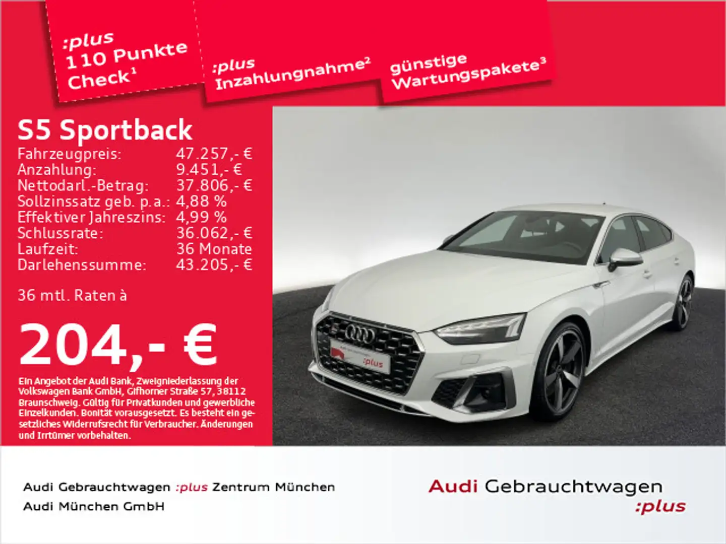 Audi S5 TDI tiptr. Kamera/Matrix/Navi+ Blanc - 1