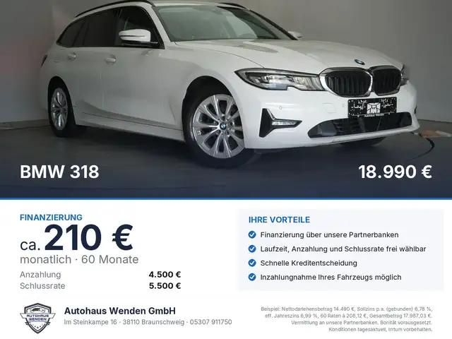 Bmw 318 d Touring Advantage ACC/Virtual/AHK/Carplay