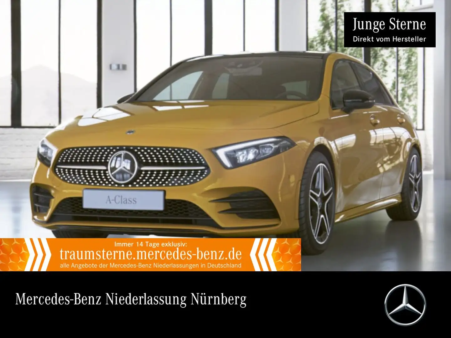 Mercedes-Benz A 250 e AMG+NIGHT+PANO+AHK+LED+KAMERA+8G Gelb - 1