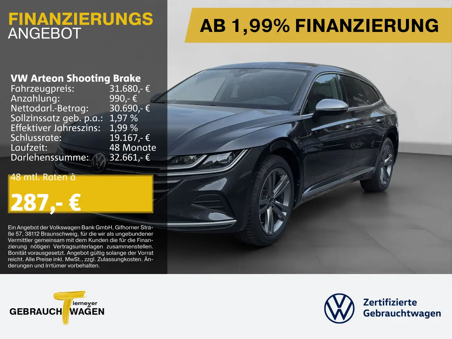 Volkswagen Arteon eHybrid ELEGANCE ST.HEIZ A Grau - 1