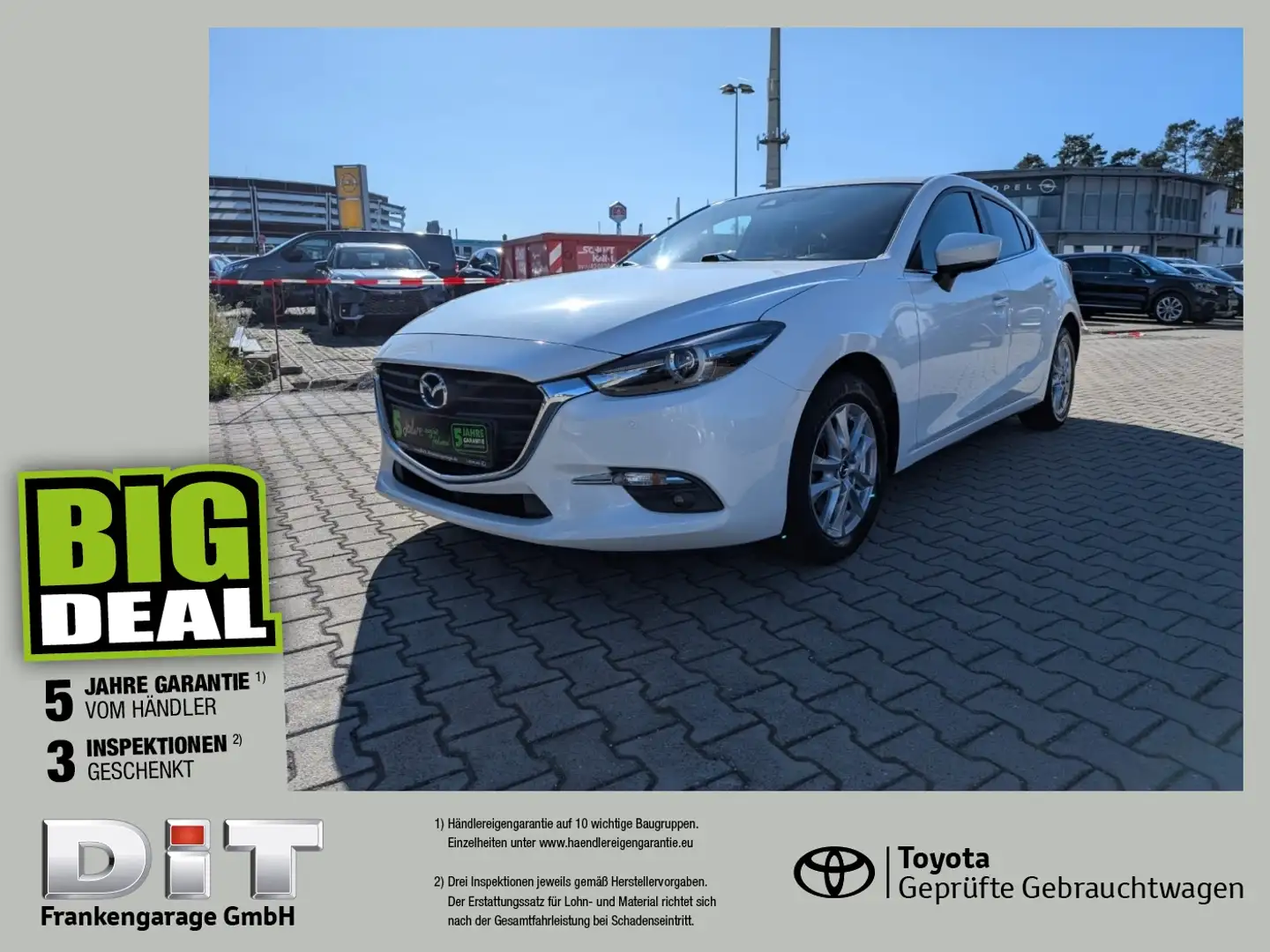 Mazda 3 2.0 SKYACTIV-G Exclusive-Line LED, Navi, SHZ Alb - 1
