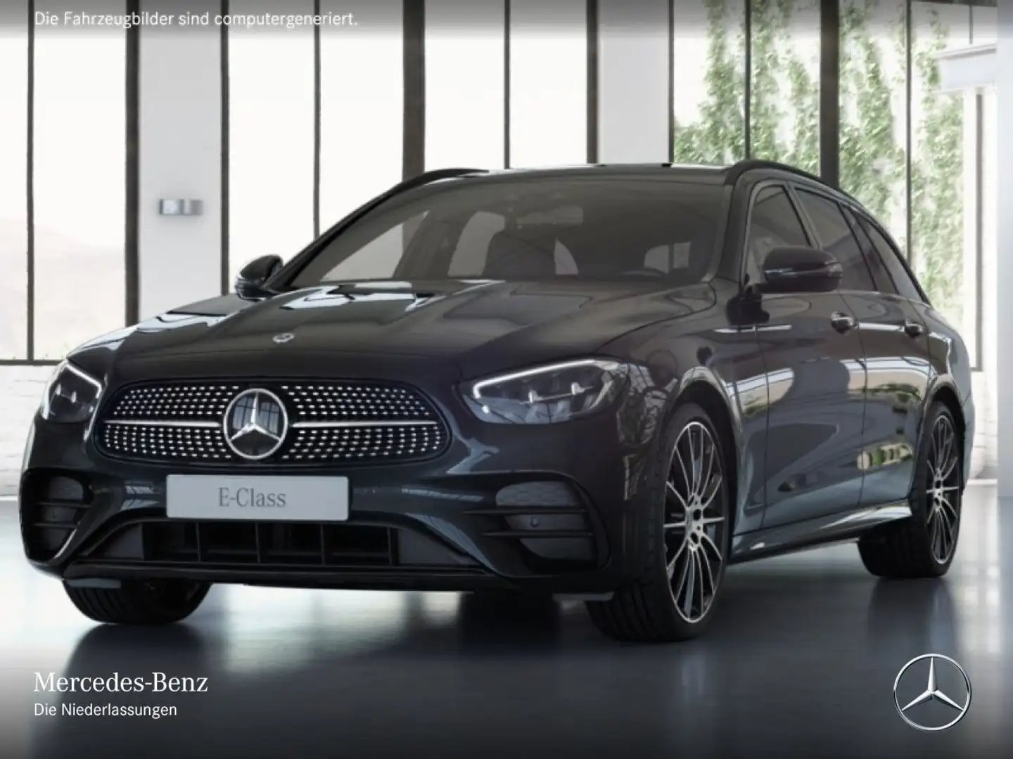 Mercedes-Benz E 400 d T 4M AMG+NIGHT+PANO+LED+FAHRASS+BURMESTER Schwarz - 2