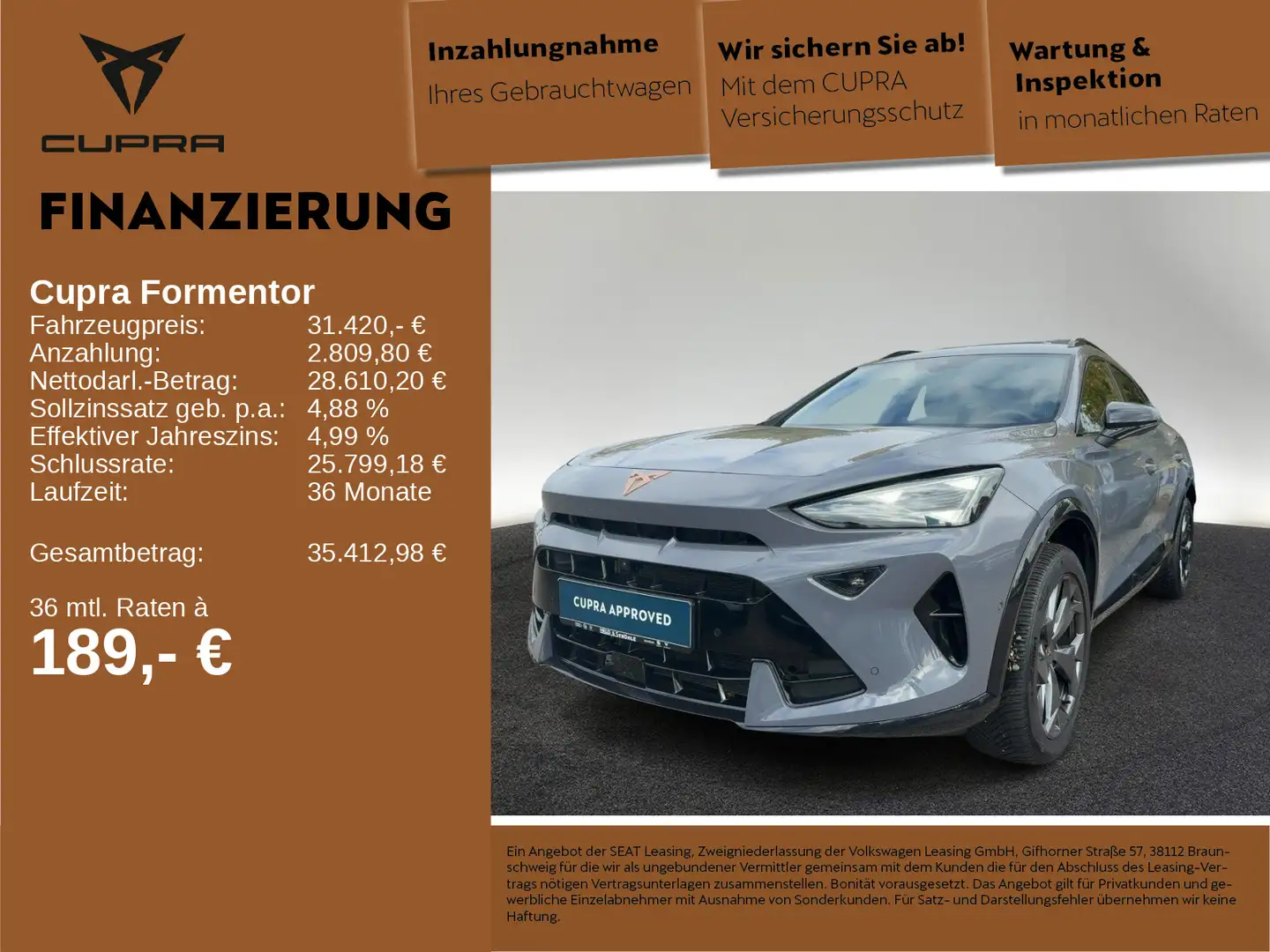 CUPRA Formentor 2.0 TDI DSG ACC AHK NAVI KEYLESS RFK Gris - 1