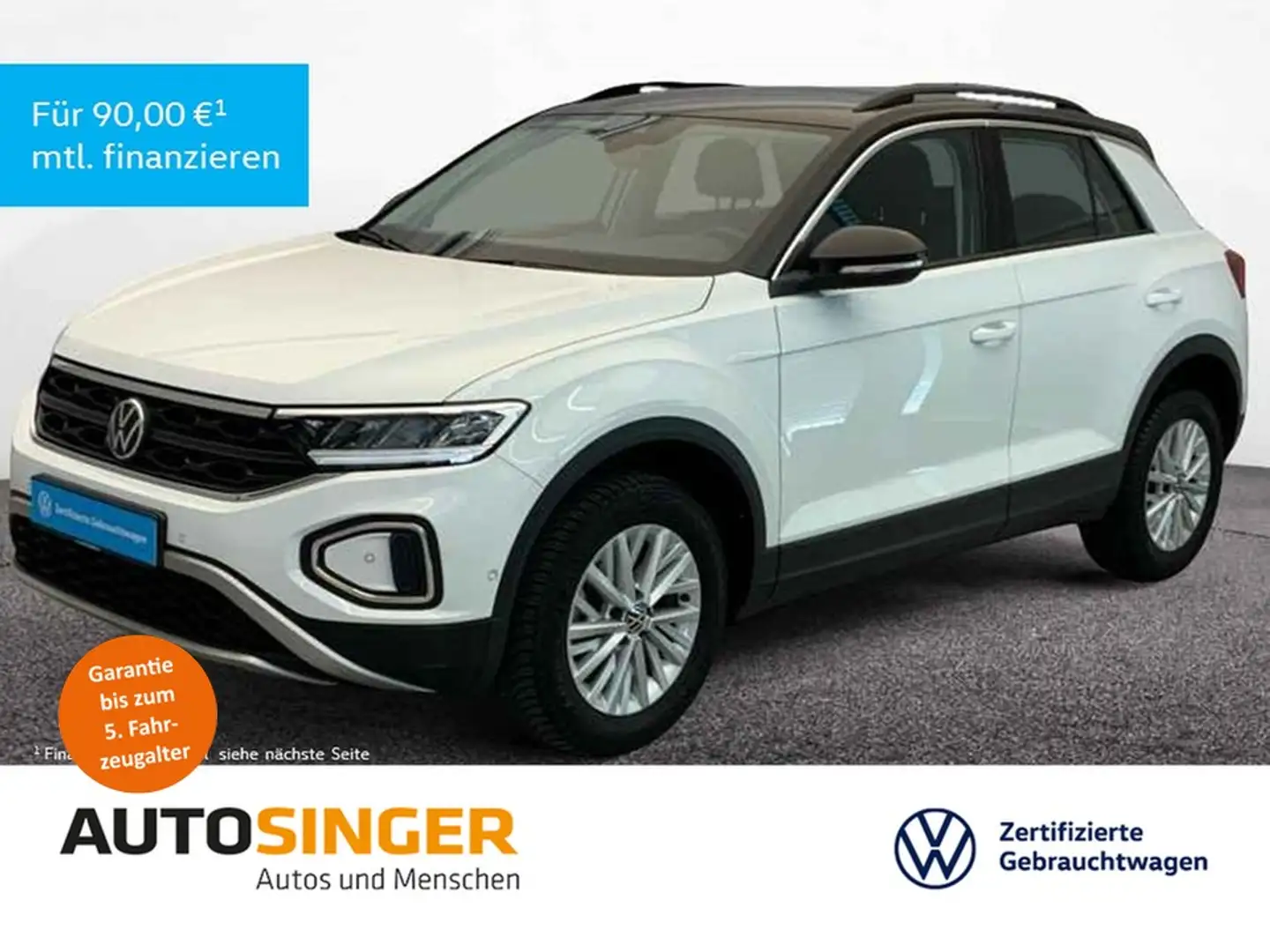Volkswagen T-Roc Life 1,0 TSI *NAVI*LED*ACC*DIGITAL*SHZ* Blanc - 1