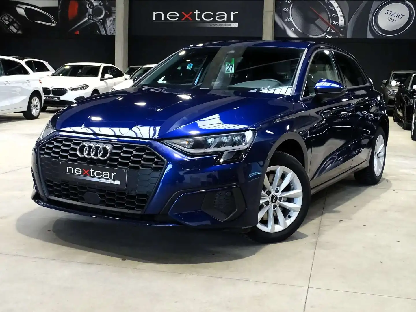 Audi A3 30TFSi Sportback Advanced LED-CRUISE-NAVI-VIRTUAL Bleu - 1