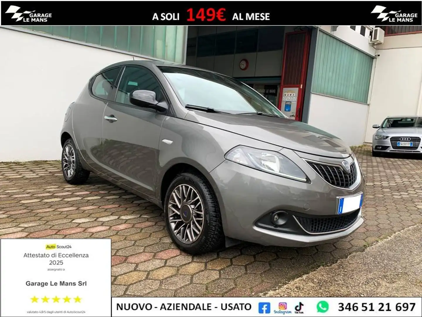 Lancia Ypsilon 1.0 HYBRID GOLD PLUS CARPLAY TELEC. PDC UNIPROP Grau - 1