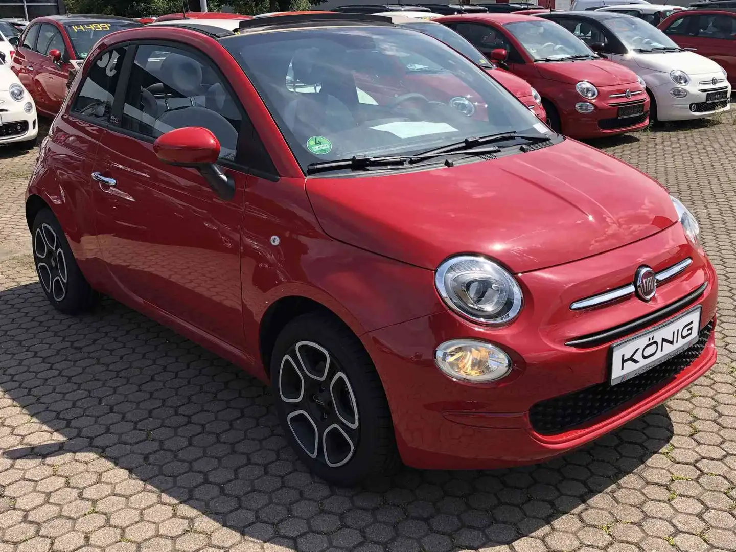 Fiat 500C Cabrio Club 1.0 Klima*Tempomat*CarPlay Rot - 2