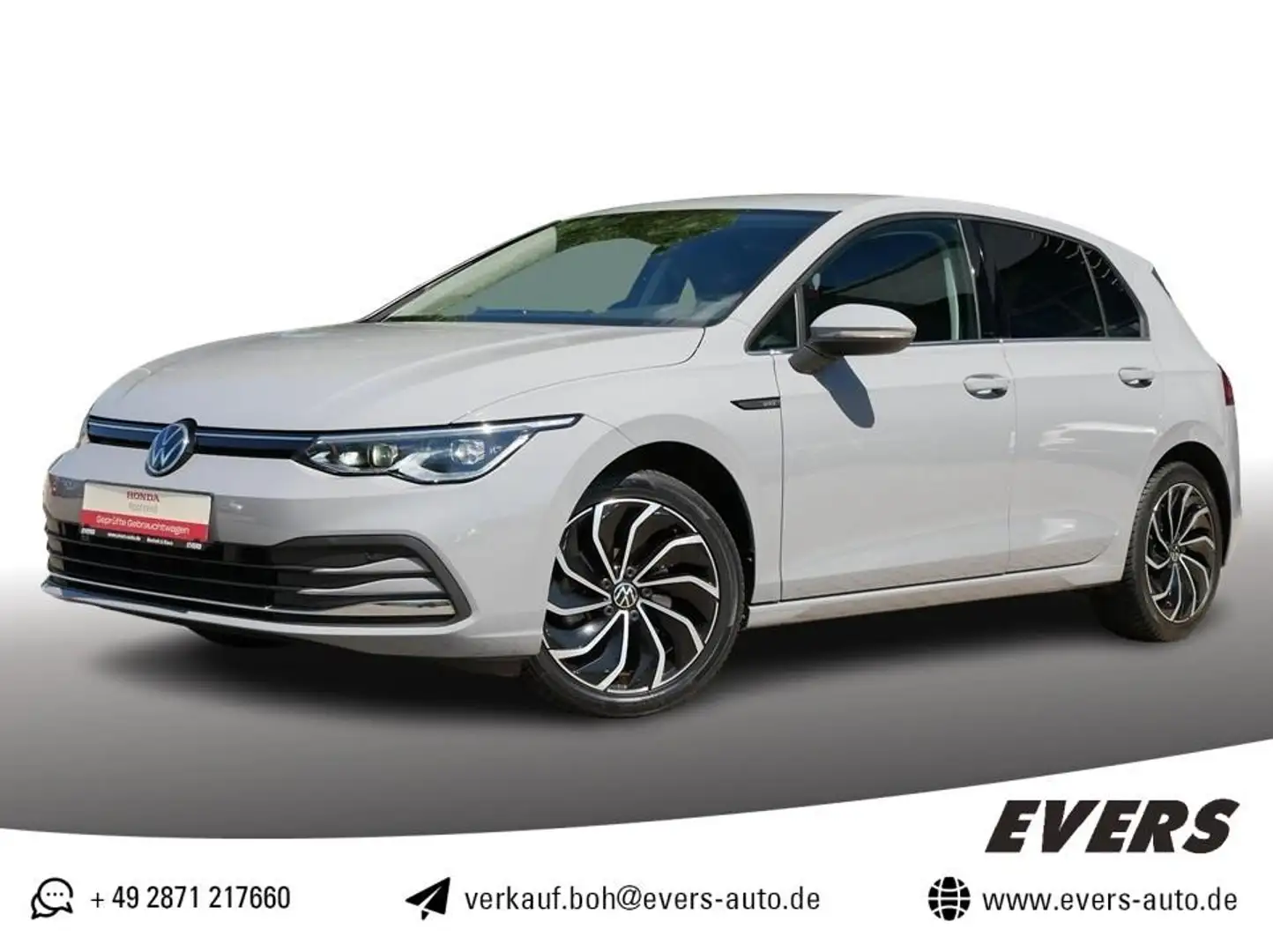 Volkswagen Golf VIII 1.5 eTSI STYLE DSG NAVI+MATRIX LED+SHZ Серый - 1