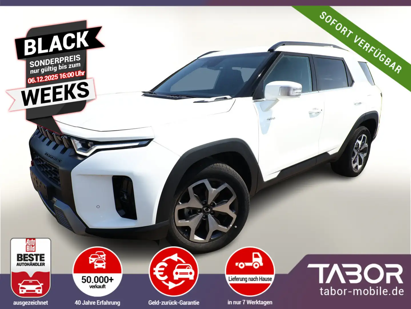 KGM Torres 1.5 T-GDi 163 Aut AWD LED eHk UVP-28%* Bianco - 2