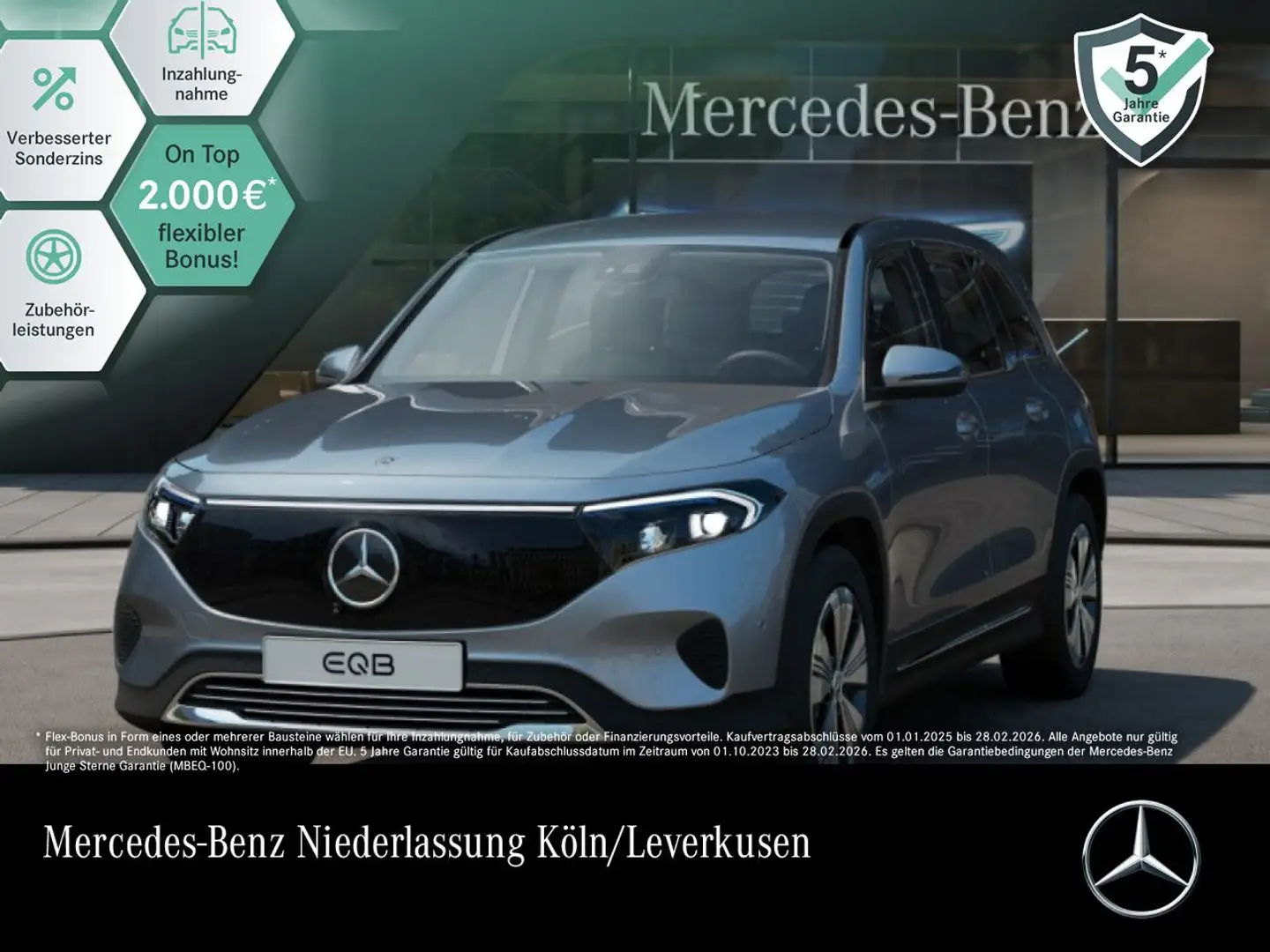 Mercedes-Benz EQB 300 4M PROG+ADVANCED+360+SPUR Silber - 1