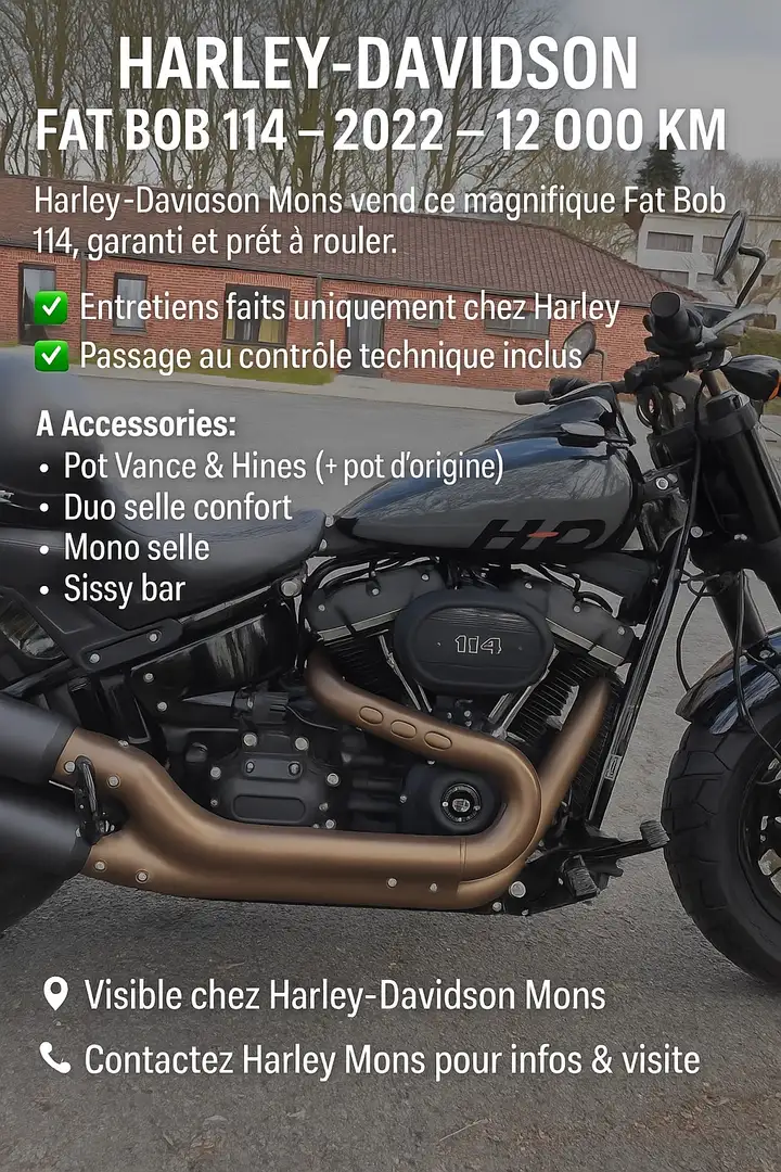 Harley-Davidson Fat Bob Černá - 1