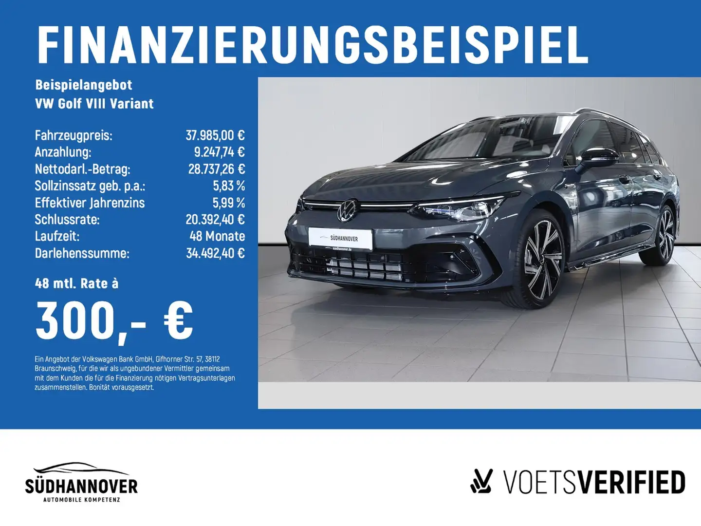 Volkswagen Golf VIII Variant R-Line 2.0 TDI DSG PANO+NAVI Grau - 2