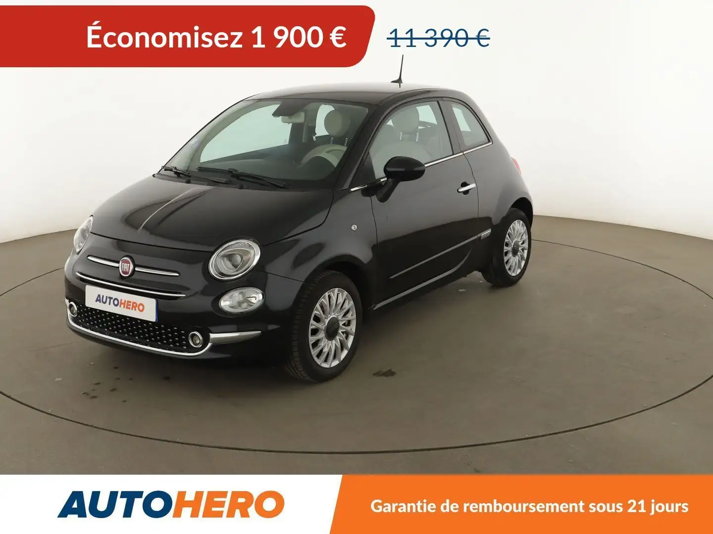 Fiat 500 1.2 Lounge Noir - 1