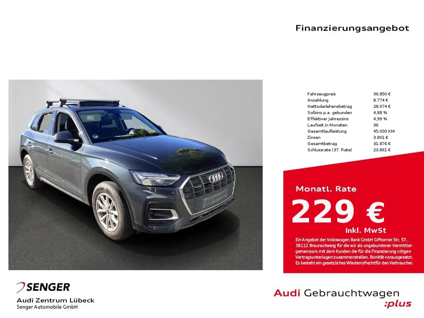 Audi Q5 40 TDI quattro S tronic Navi AHK Digi-Cockpit Gris - 1