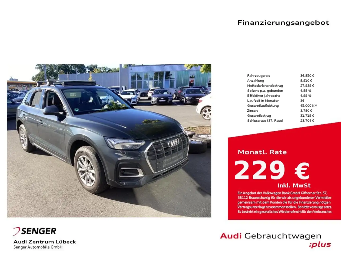 Audi Q5 40 TDI quattro S tronic Navi AHK Digi-Cockpit Grau - 1