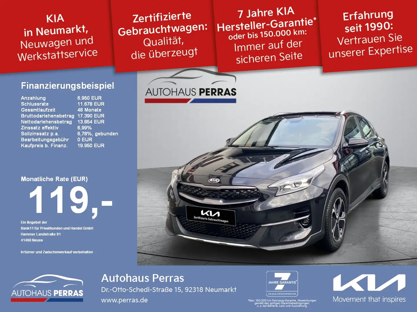 Kia XCeed 1.6 Plug-in Hybrid Vision Navi FLA SpurH Schwarz - 1
