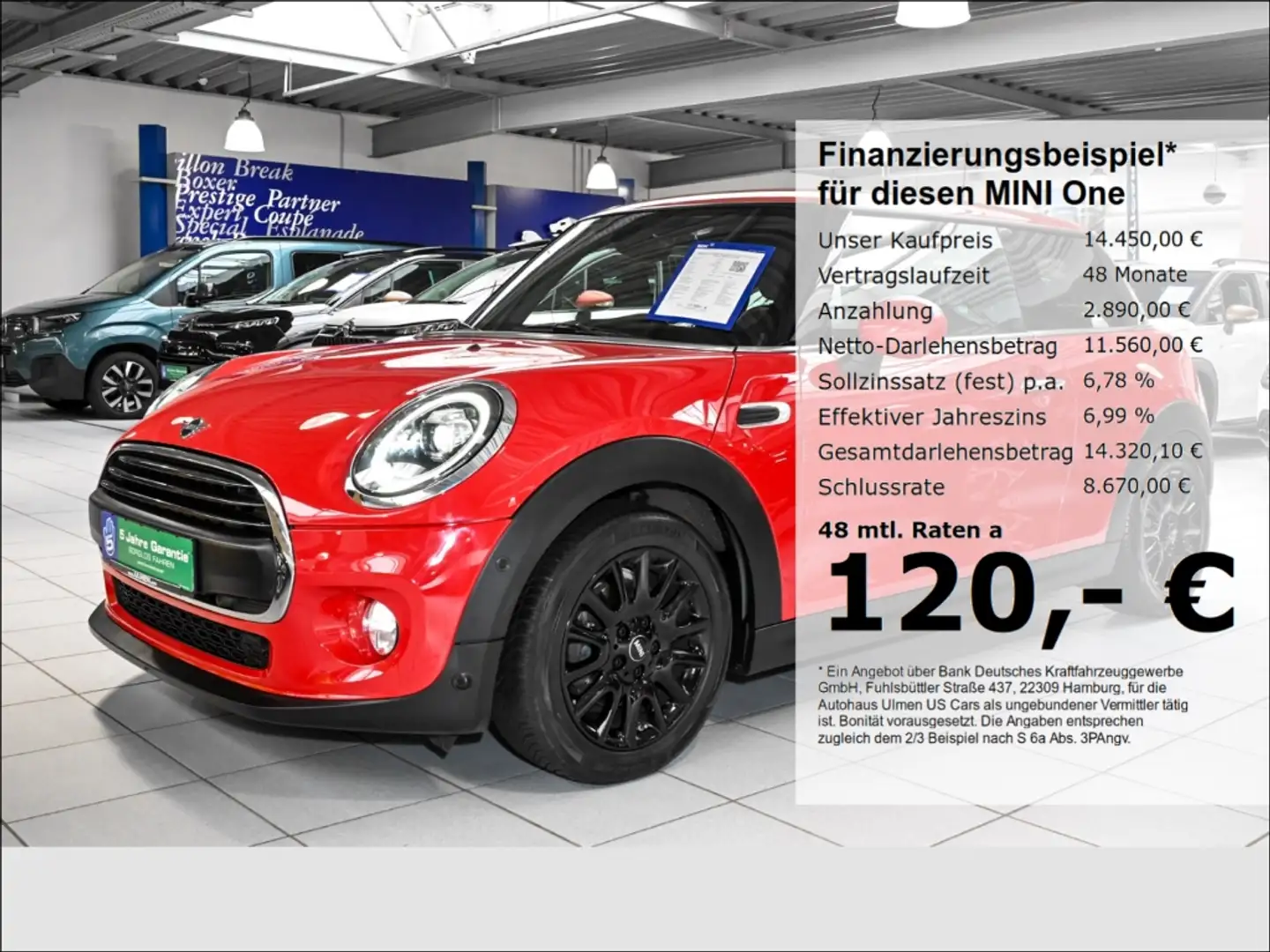 MINI One 1.5 Navigationssystem Park Distance Control Klimaa Rojo - 1