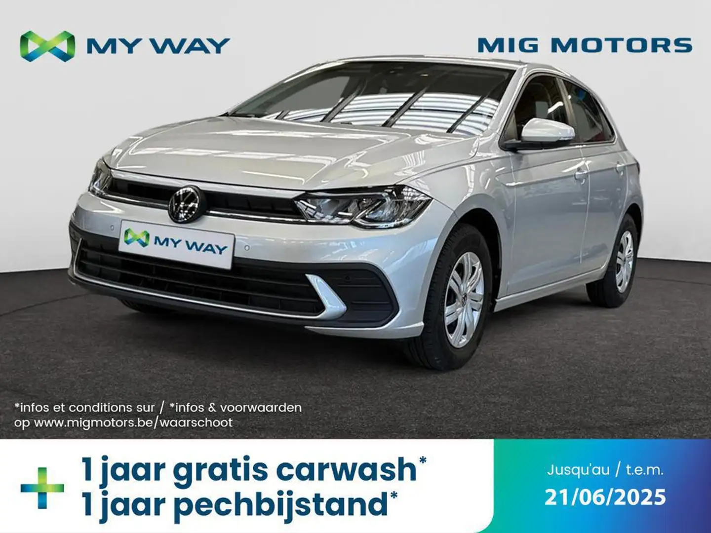 Volkswagen Polo Polo 1.0 MPI  59 kW (80 pk) 5 versnellingen manuee Argent - 1