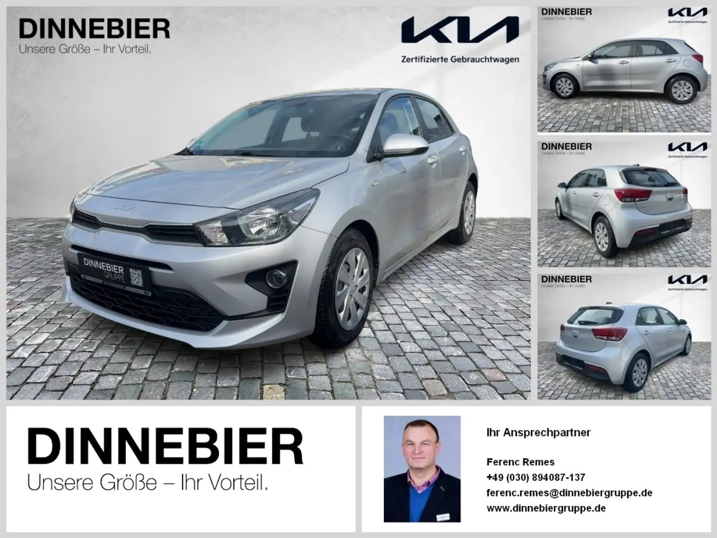 Kia Rio 1.2 Edition 7 Klima+SHZ+PDC+Allwetter Argent - 1