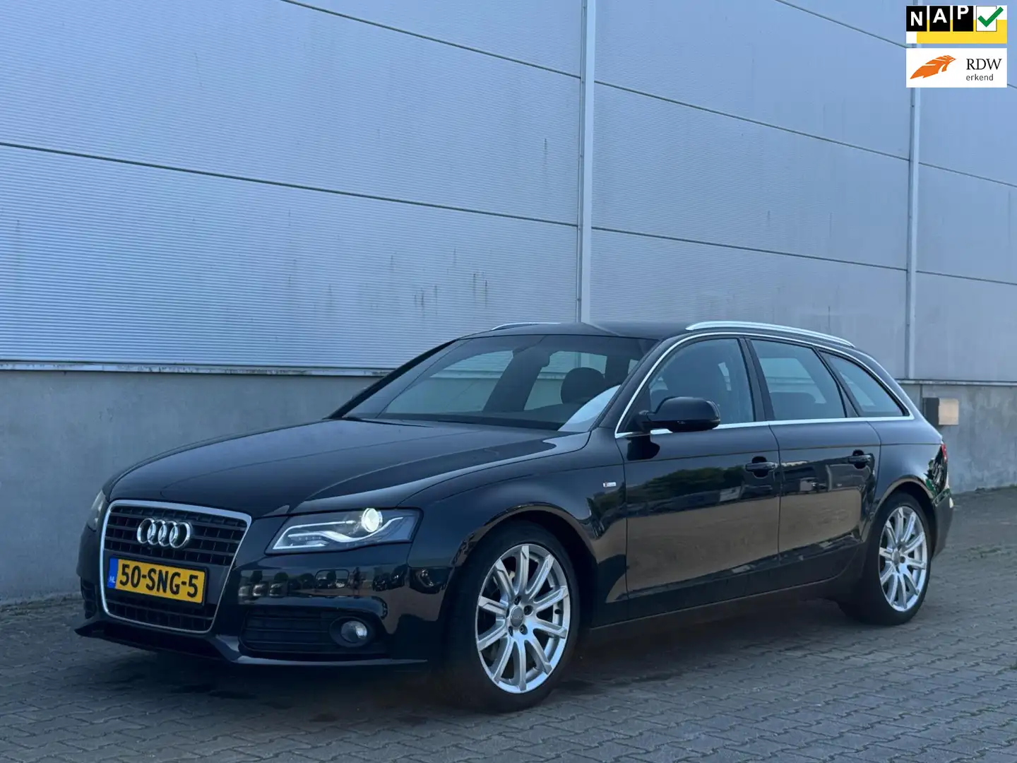 Audi A4 Avant 1.8 TFSI 3x S Line CLIMA|NAVI|CRUISE|LEER|NA Zwart - 1
