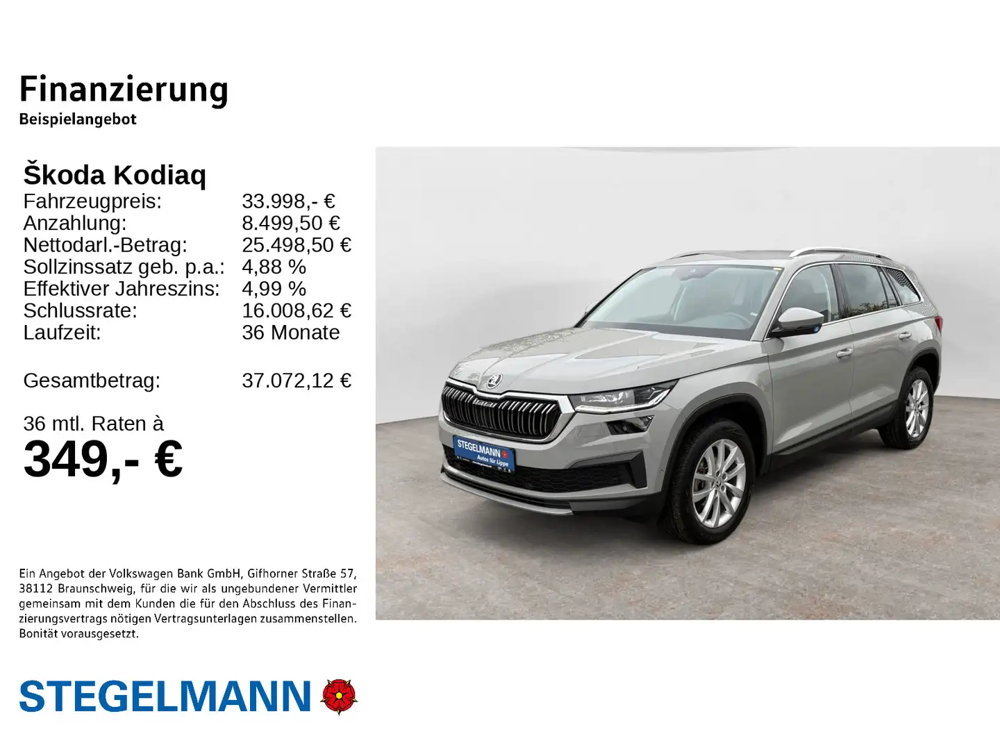Skoda Kodiaq 2.0 TDI DSG Style *Matrix-LED*AHK*Navi* Grijs - 2