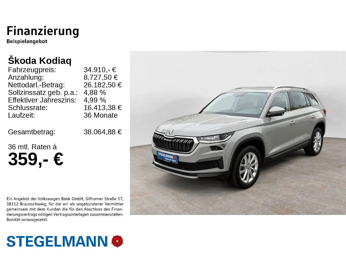 Skoda Kodiaq 2.0 TDI DSG Style *Matrix-LED*AHK*Navi* Grau - 2