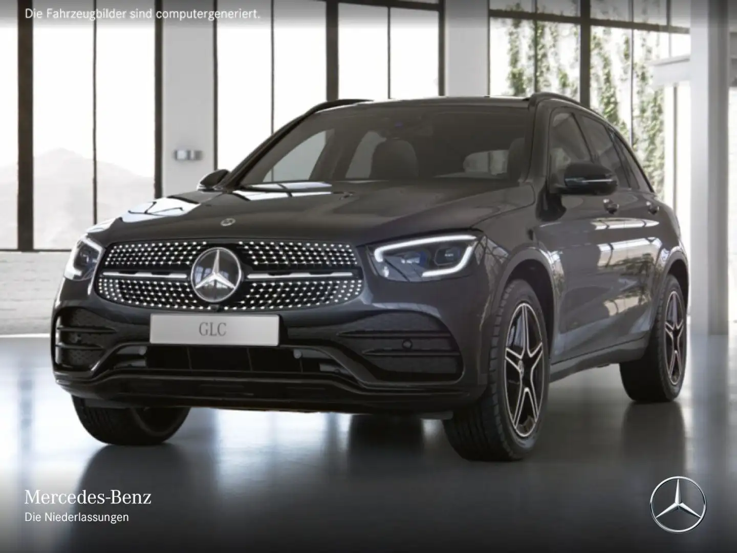 Mercedes-Benz GLC 300 de 4M AMG+NIGHT+PANO+360+AHK+MULTIBEAM+9G Grau - 2