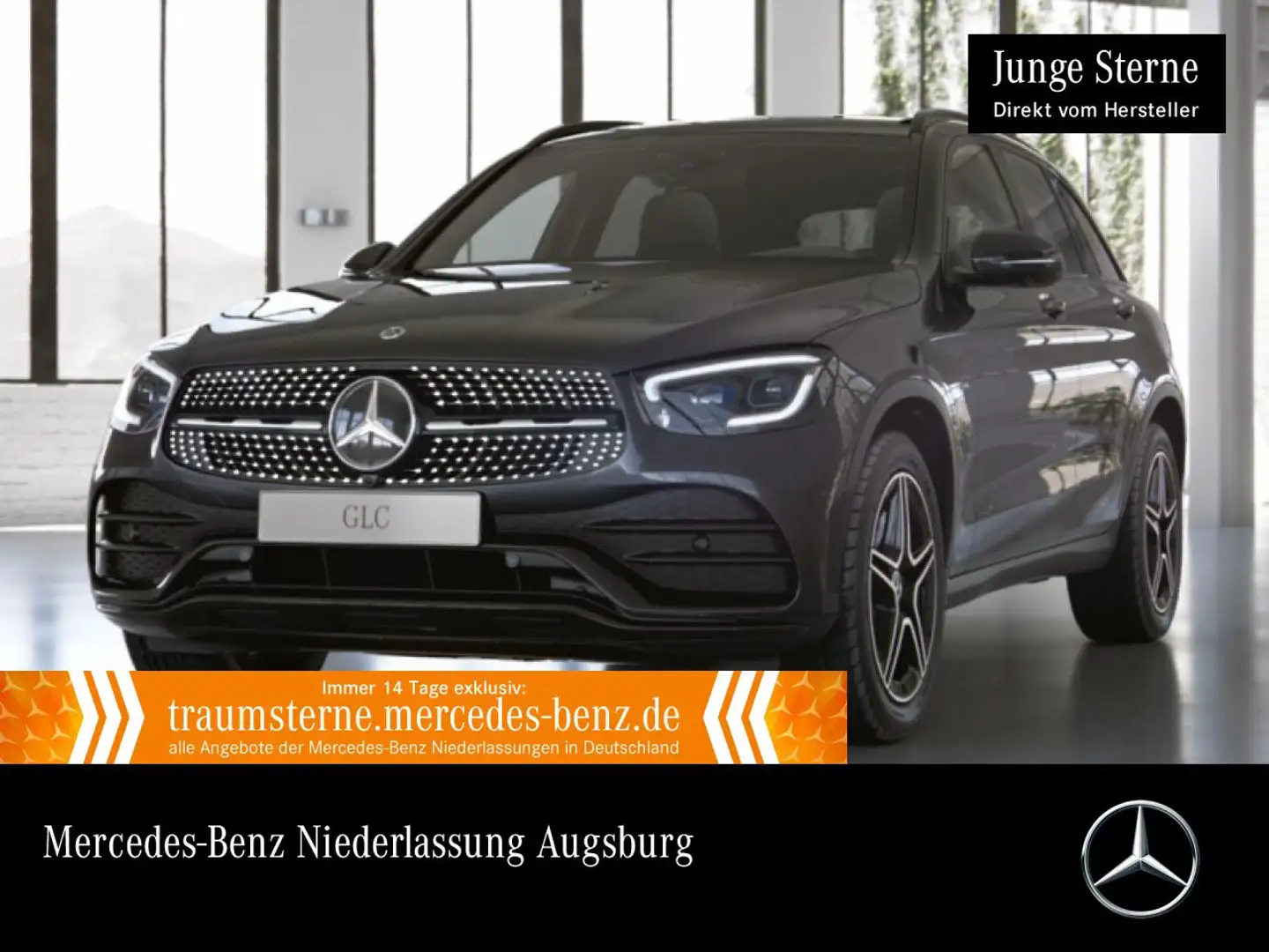 Mercedes-Benz GLC 300 de 4M AMG+NIGHT+PANO+360+AHK+MULTIBEAM+9G Grau - 1
