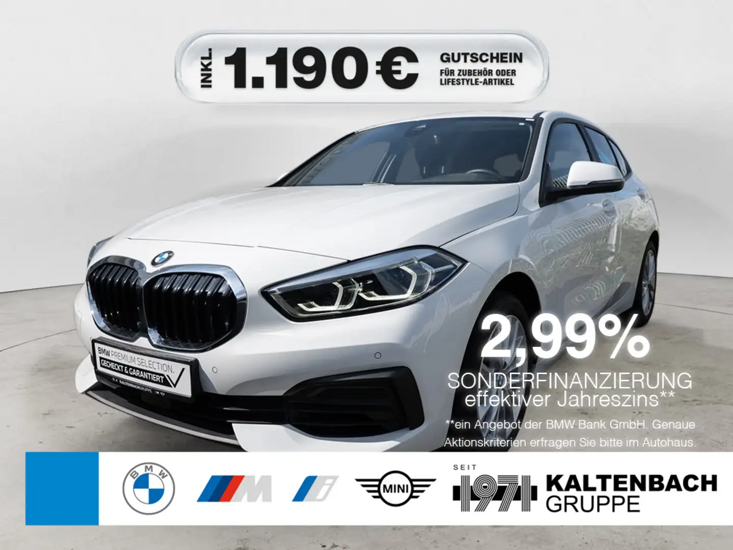 BMW 116 i Advantage LED NAVI ALUFELGEN 17 ZOLL SHZ Wit - 1