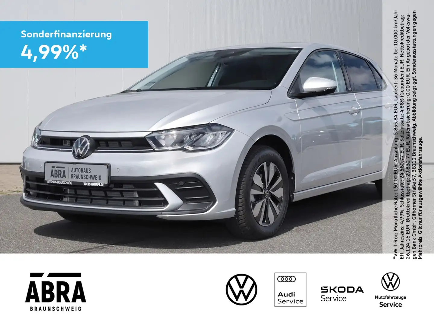 Volkswagen Polo VI 1.0 TSI Move DSG NAV+AHK+LED+ACC+PDC Silber - 1