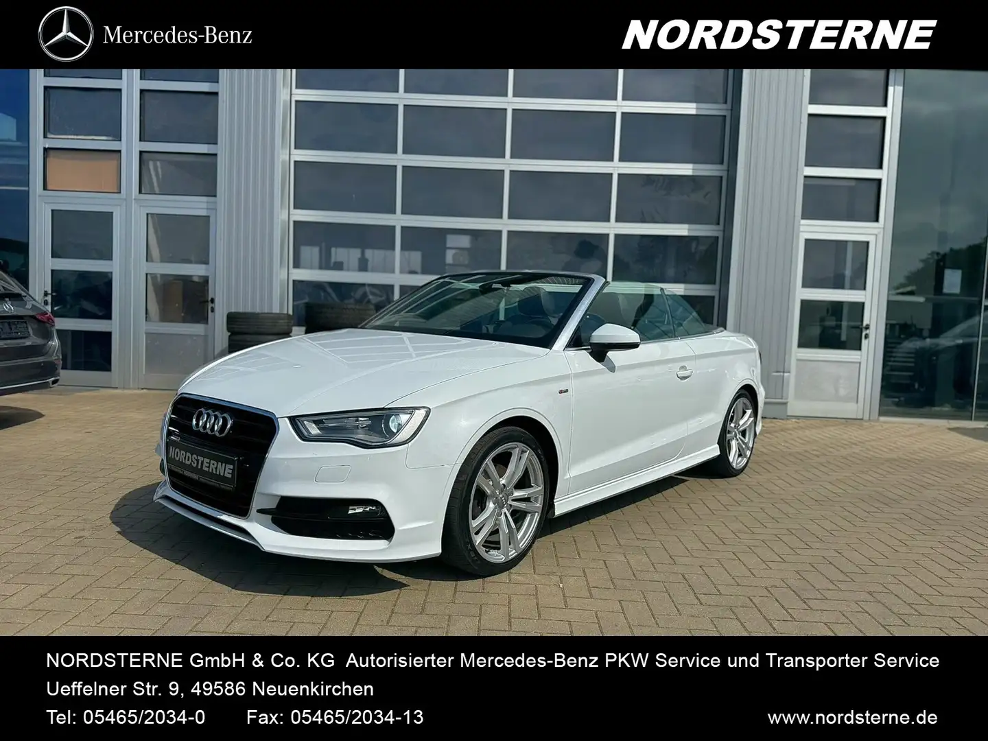 Audi A3 A3 Cabrio 2.0 TDI S-LINE+SPORTPAKET+BANG&OULFSEN Weiß - 1