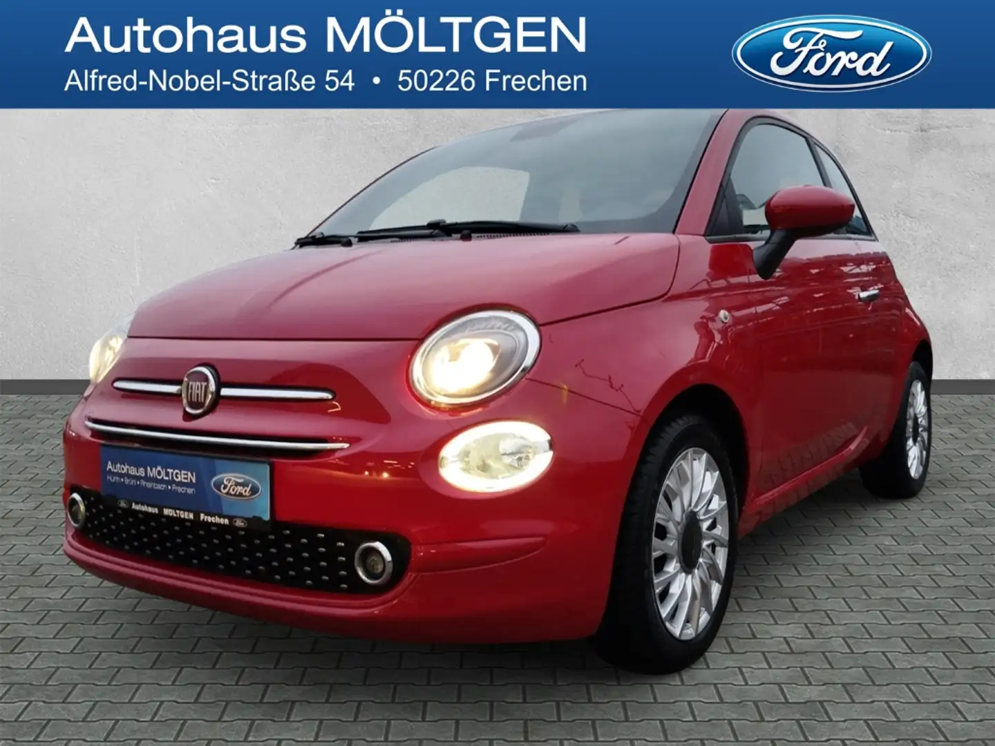 Fiat 500 Lounge 1.0 Mild Hybrid *PDC*Tempo*Navi* Rood - 1