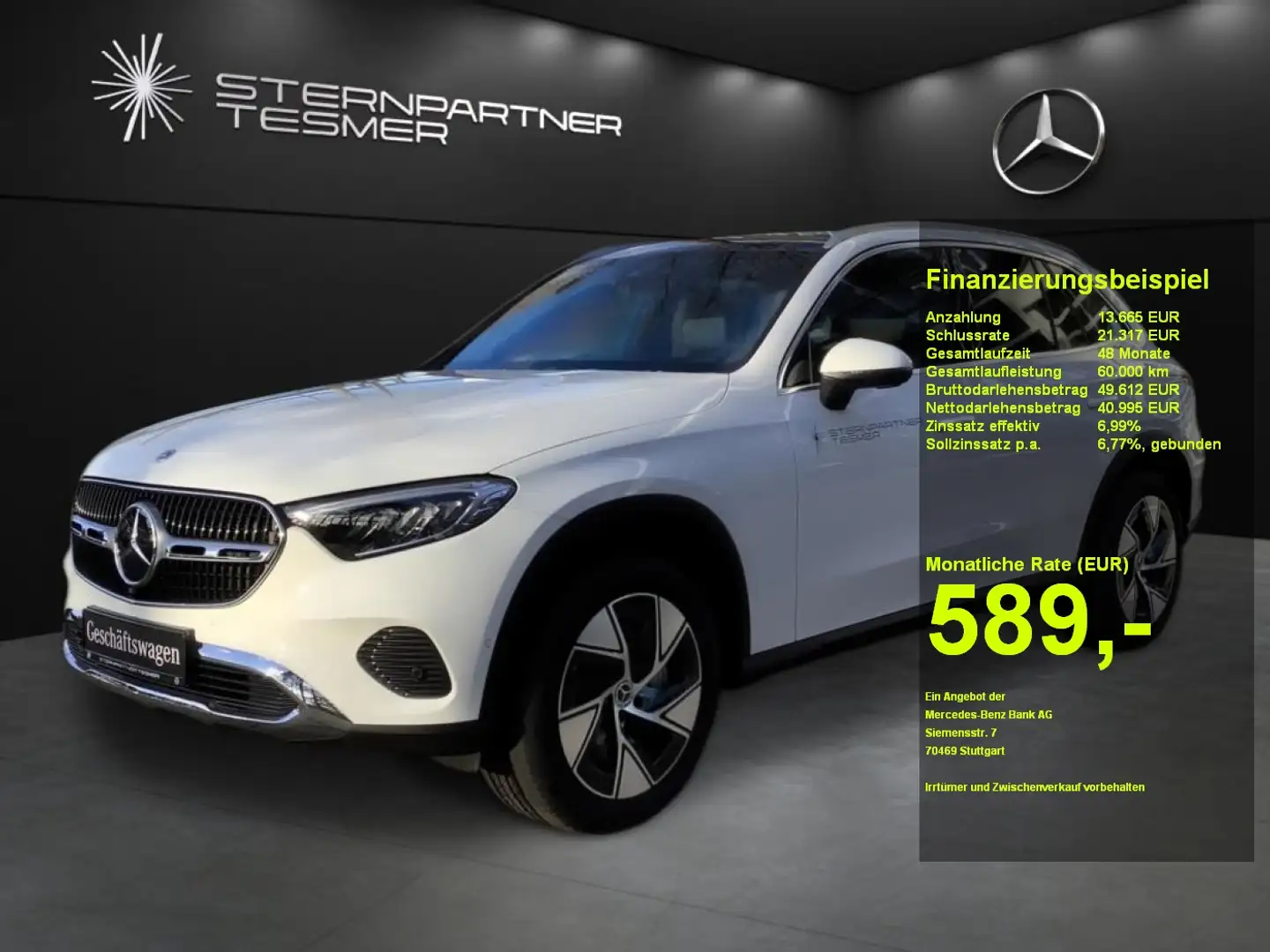 Mercedes-Benz GLC 300 e 4MATIC Avantgarde+AHK+Memory+Distronic Weiß - 1